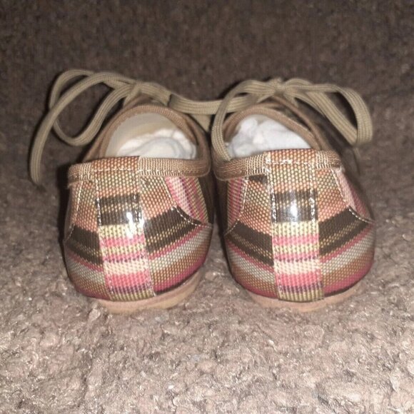 ZONA CENTRO-Patent Leather Oxford Flats-Striped Multicolor-Sz 38-7.5-Excellent - Picture 6 of 7